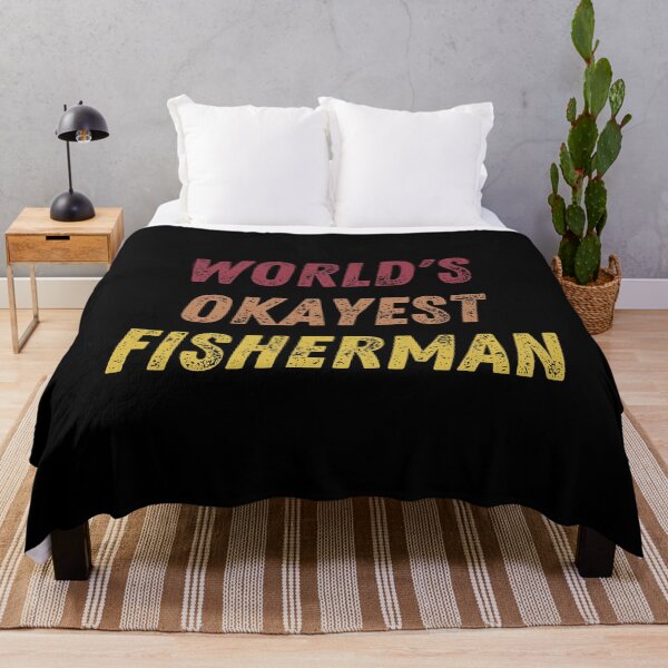 Item preview, World's Okayest Fisherman designed and sold by vibrantyy.