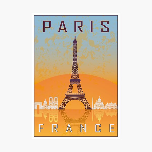 Paris vintage poster Photographic Print