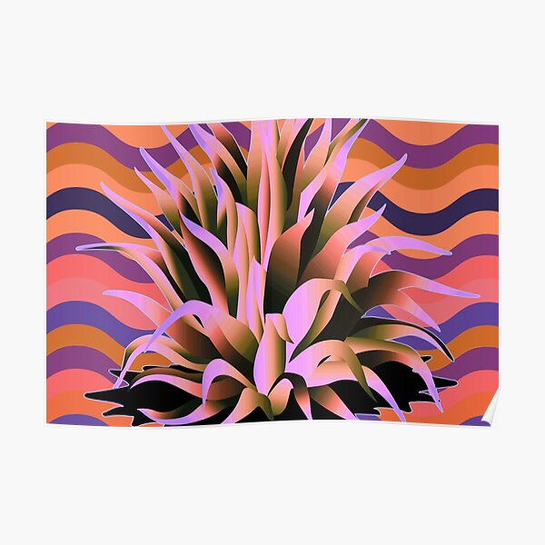 Groovy Agave Succulent Century Plants Poster