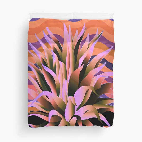 Groovy Agave Succulent Century Plants Duvet Cover