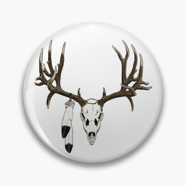 Item preview, Deer skull with eagle feather designed and sold by Saltypro.