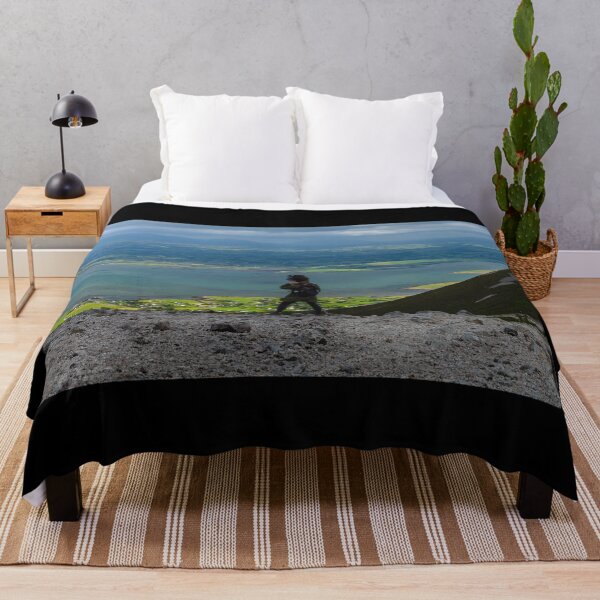 Item preview, The woman enjoys the view from top of the mountain Croagh Patrick, nicknamed the Reek in County Mayo after Mweelrea and Nephin, Ireland designed and sold by AlbertMi.