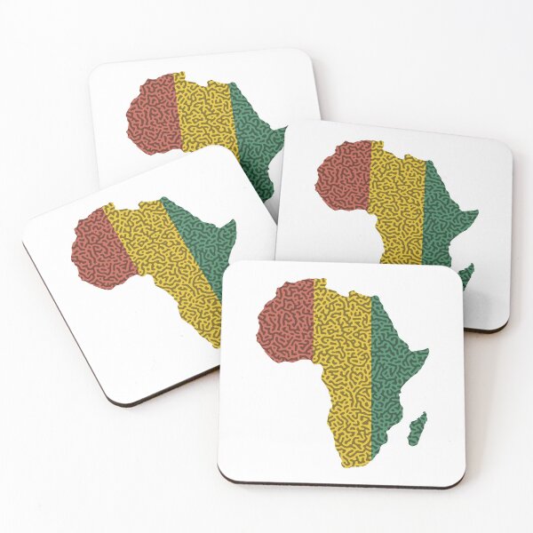 Item preview, Africa Map Turing Pattern (Rasta Colours) designed and sold by John Uttley.