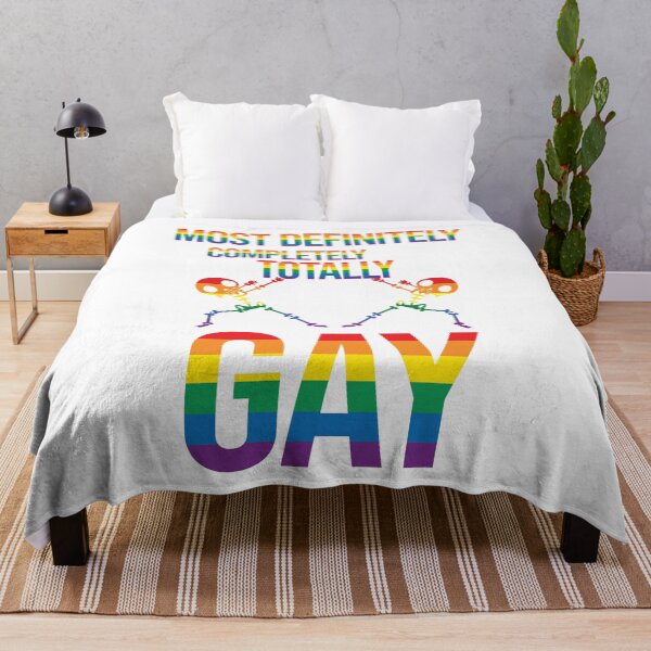 Item preview, LGBTQ Pride Totally Gay Dancing Skeletons designed and sold by SoLarghi.