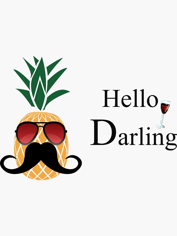 Hello Darling Sticker For Sale By Sirenwonderland Redbubble 