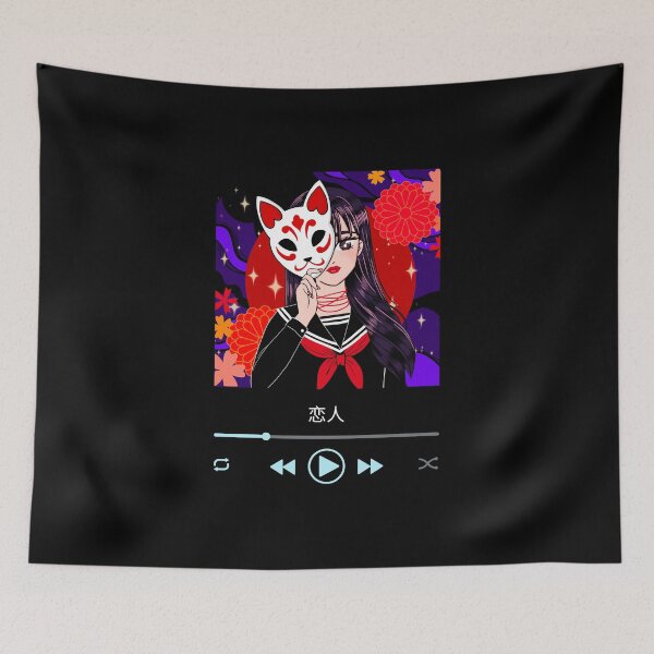 Item preview, aesthetic Japanese Anime Girl - flower playlist designed and sold by GLwithUs.