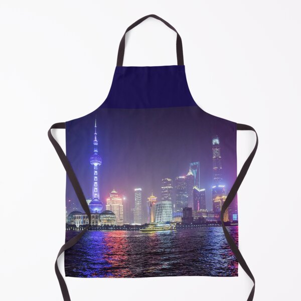 Item preview, China Shanghai Skyline Night City Lights Skyscrapers Landscape designed and sold by Andreea Eva Herczegh.