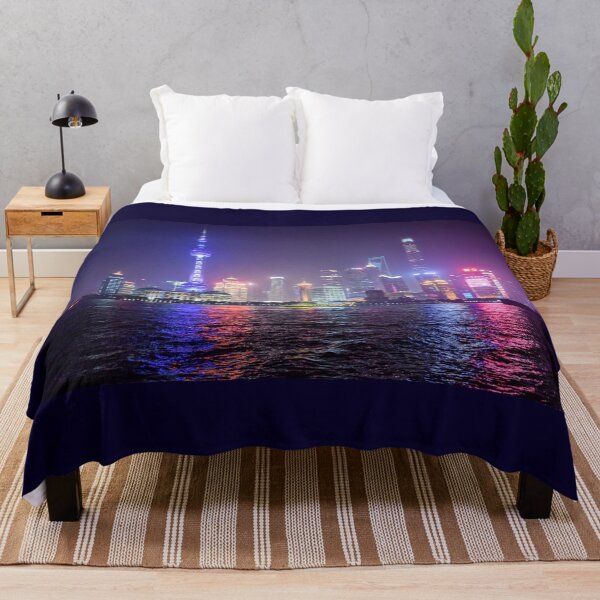 Item preview, China Shanghai Skyline Night City Lights Skyscrapers Landscape designed and sold by Andreea Eva Herczegh.