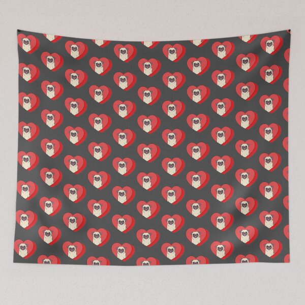 Item preview, Pug inside heart designed and sold by pawsomelove.