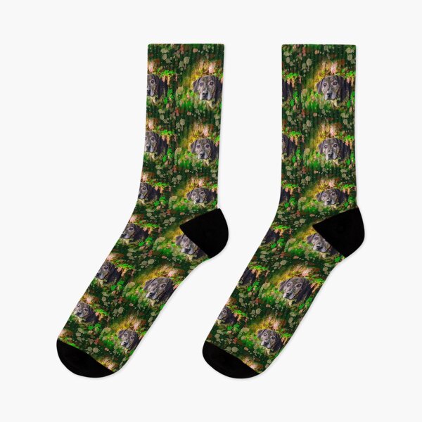 Item preview, Spring Brindle Black Dog designed and sold by PurpleBluesPets.