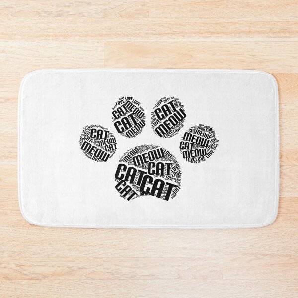 Item preview, Cat footprints Word Art - Cat lover designed and sold by WordArtDesign.