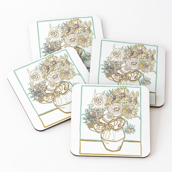 Item preview, Lined Van Gogh Sunflower designed and sold by windrosedesigns.