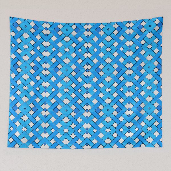Item preview, Blue Basket Weave Squares Repeat Pattern designed and sold by LaRoach Digital Arts.