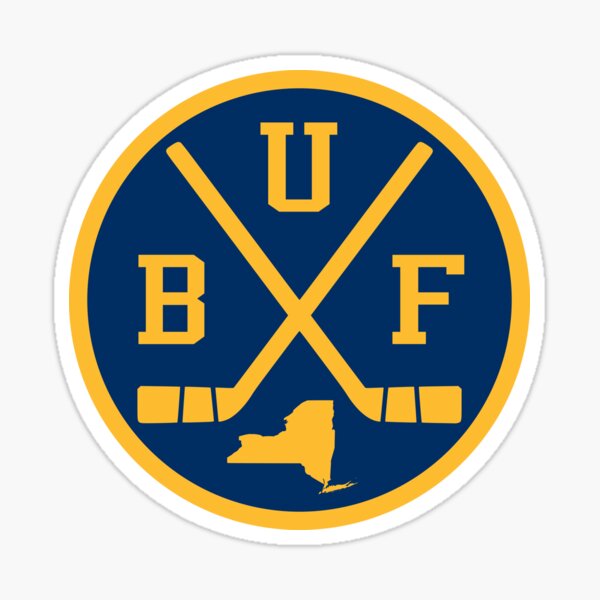 Vintage Hockey - Buffalo Sabres (Yellow Buffalo Wordmark) - Buffalo Sabres  - Sticker