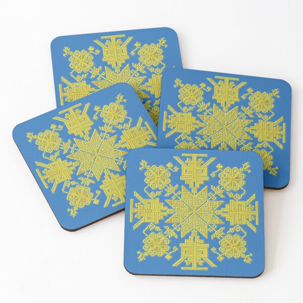 Item preview, Yellow and Blue Vyshyvanka (Cross-stitched Design) designed and sold by Image NDesign.