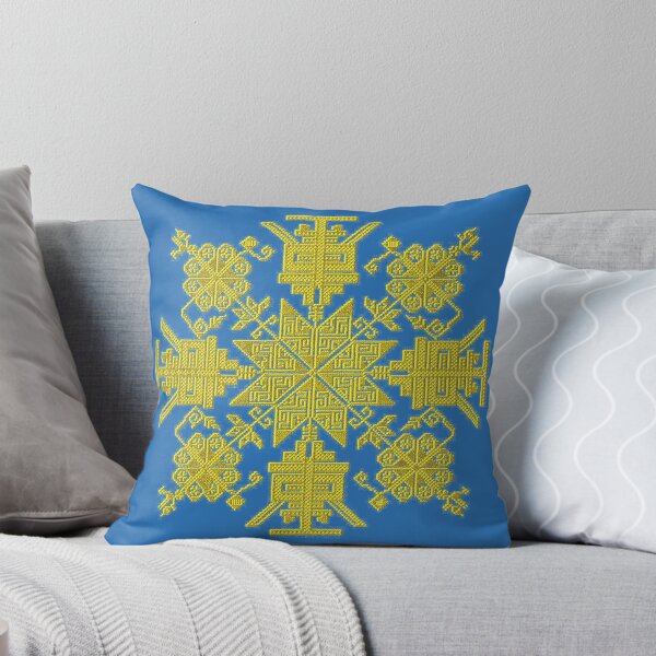 Item preview, Yellow and Blue Vyshyvanka (Cross-stitched Design) designed and sold by Image NDesign.