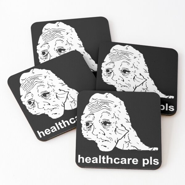 Item preview, Healthcare Pls - Medicare For All, Meme, Doomer, Wojak, Leftist  designed and sold by SpaceDogLaika.