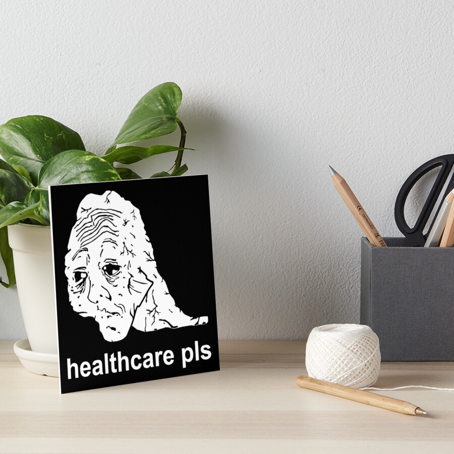 Healthcare Pls - Medicare For All, Meme, Doomer, Wojak, Leftist -  Healthcare Pls - Pin