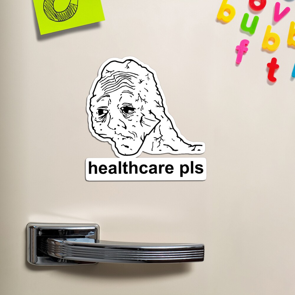 Healthcare Pls - Medicare For All, Meme, Doomer, Wojak, Leftist -  Healthcare Pls - Tapestry