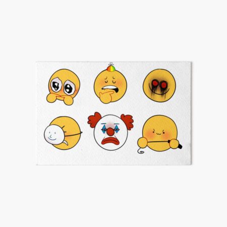 Cursed Emoji Pack Art Board Print for Sale by 45seals