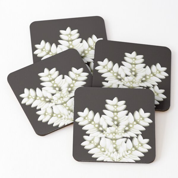 Item preview, Folhas brancas de flores designed and sold by ArtesBel.