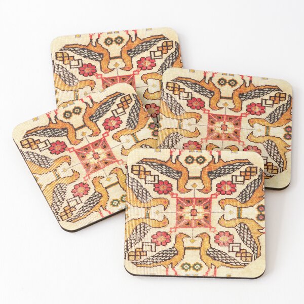 Item preview, Antique Bird Motif Tabriz Persian Rug Print designed and sold by Vicky Brago-Mitchell®.