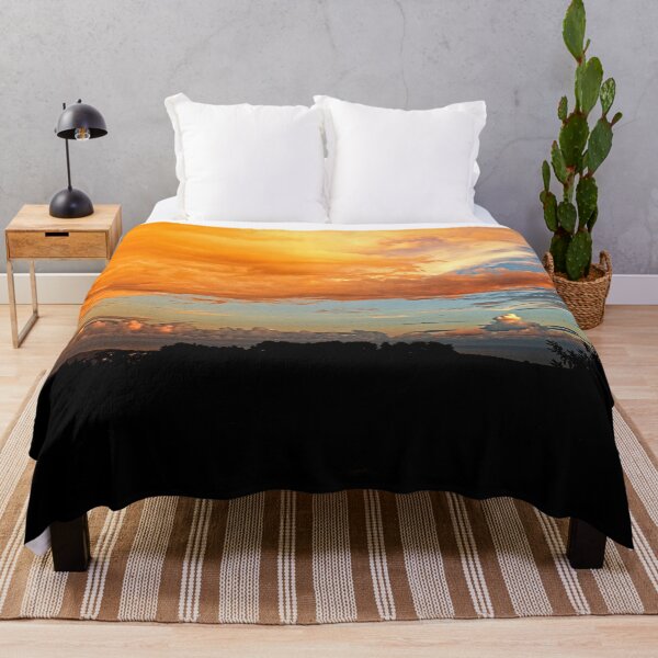 Item preview, Sunset clouds Silhouette Bush Skyscape designed and sold by Anna Lemos.