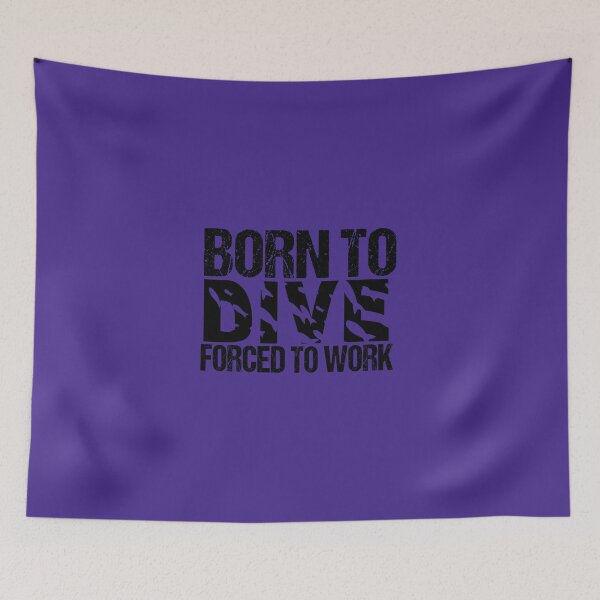 Item preview, Born To Dive Forced To Work Grunge Merging Design designed and sold by Artysneak.