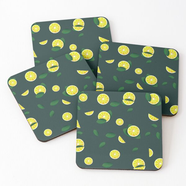 Item preview, lemon pattern with dark green background designed and sold by hateeyes.