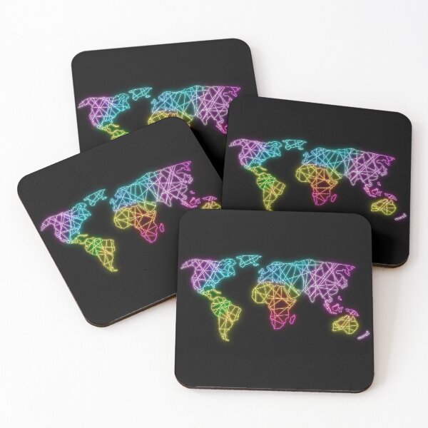 Item preview, Neon Rainbow Map designed and sold by Elle  Hazlett.