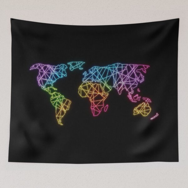 Item preview, Neon Rainbow Map designed and sold by Elle  Hazlett.