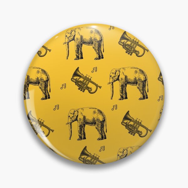 Item preview, Patrón sencillo con elefantes e instrumentos musicales. ¡Para los amantes de las cornetas! designed and sold by ElephantClub.