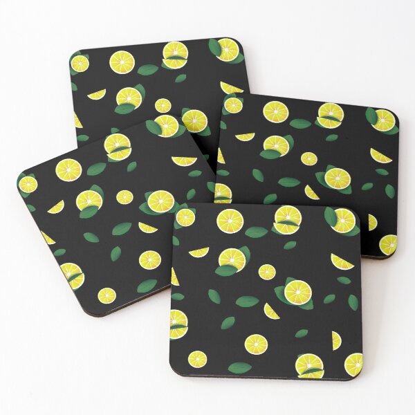 Item preview, lemon pattern with black background designed and sold by hateeyes.