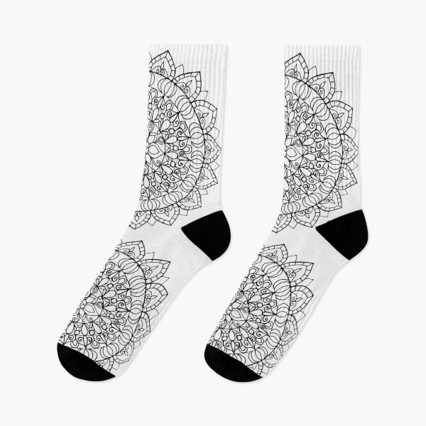Item preview, Flower Mandala - black and white designed and sold by MitaDreamDesign.