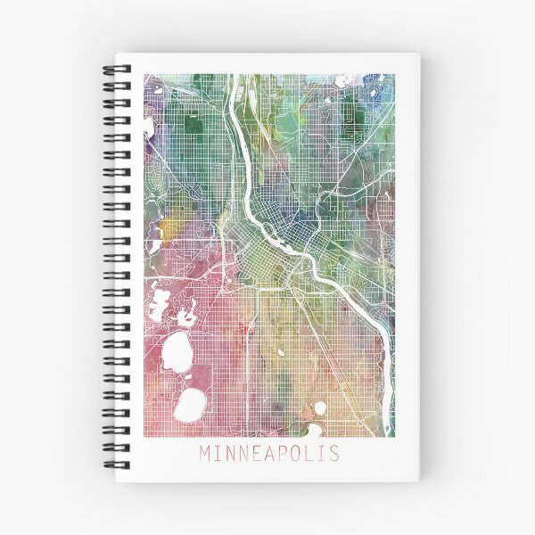 Item preview, Minneapolis Map Watercolor by Zouzounio Art designed and sold by zouzounioart.