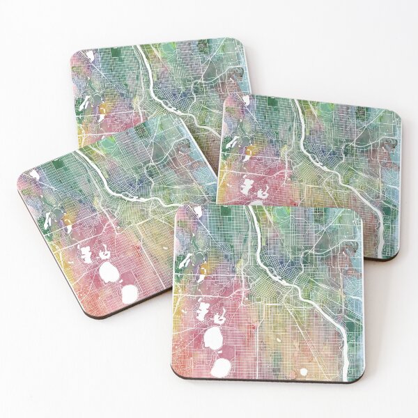 Item preview, Minneapolis Map Watercolor by Zouzounio Art designed and sold by zouzounioart.