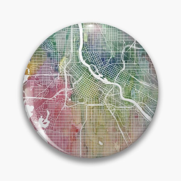 Item preview, Minneapolis Map Watercolor by Zouzounio Art designed and sold by zouzounioart.