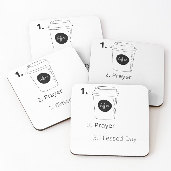 Item preview, "1st Coffe, 2. Prayer, 3. Blessed Day` designed and sold by NotUrMommasShop.