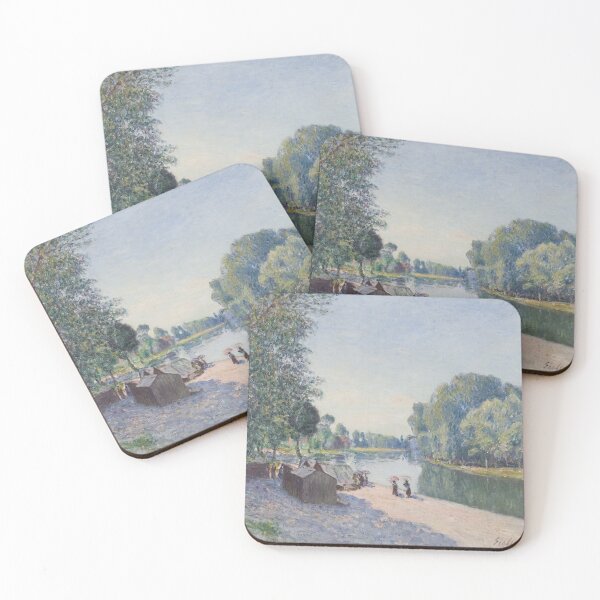 Item preview, Cabanes au bord au Loing AKA Soleil du Matin By Alfred Sisley designed and sold by sunny-007.