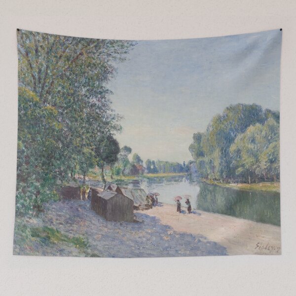 Item preview, Cabanes au bord au Loing AKA Soleil du Matin By Alfred Sisley designed and sold by sunny-007.
