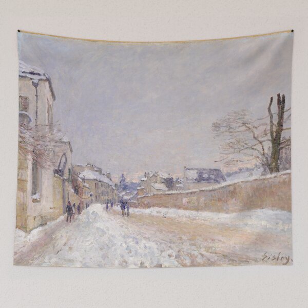 Item preview, Rue Eugène Moussoir at Moret: Winter By Alfred Sisley designed and sold by sunny-007.