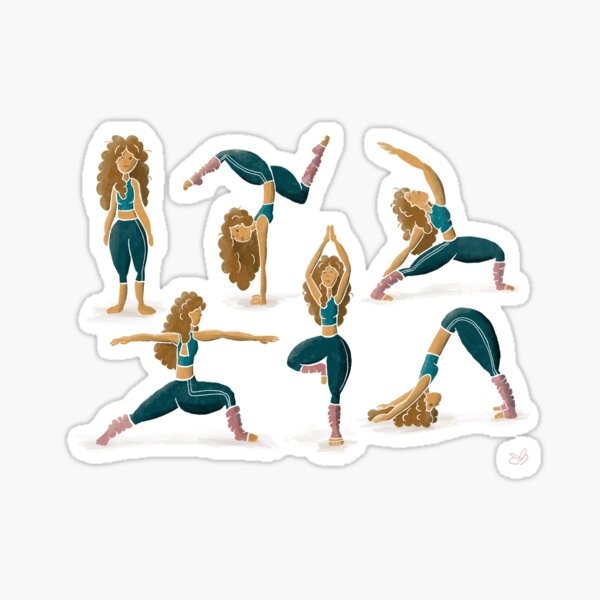 Yoga poses Sticker