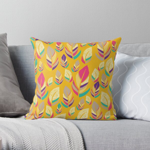 Dancing Feathers Throw Pillow