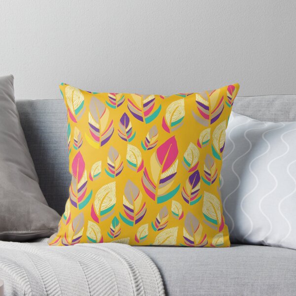 Dancing Feathers Throw Pillow