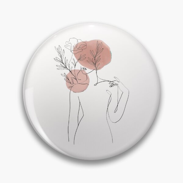 Item preview, woman’s body with flowers pastel  feminine line art  designed and sold by Imaddi.