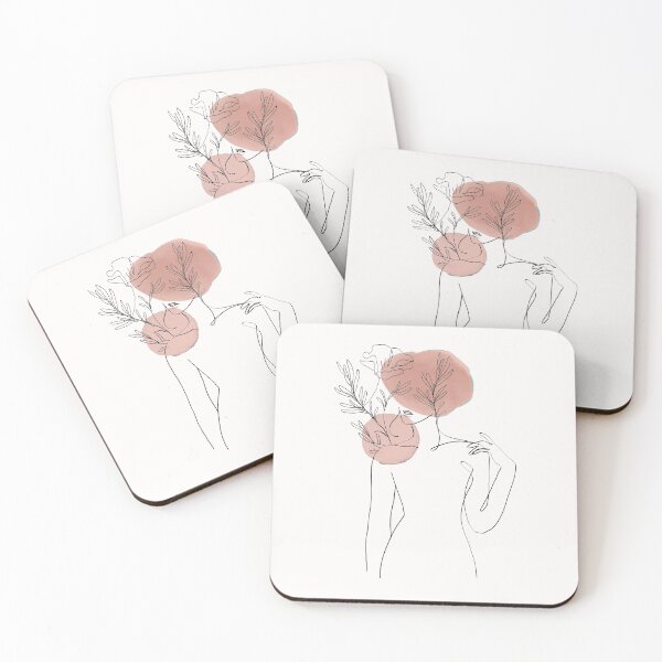 Item preview, woman’s body with flowers pastel  feminine line art  designed and sold by Imaddi.
