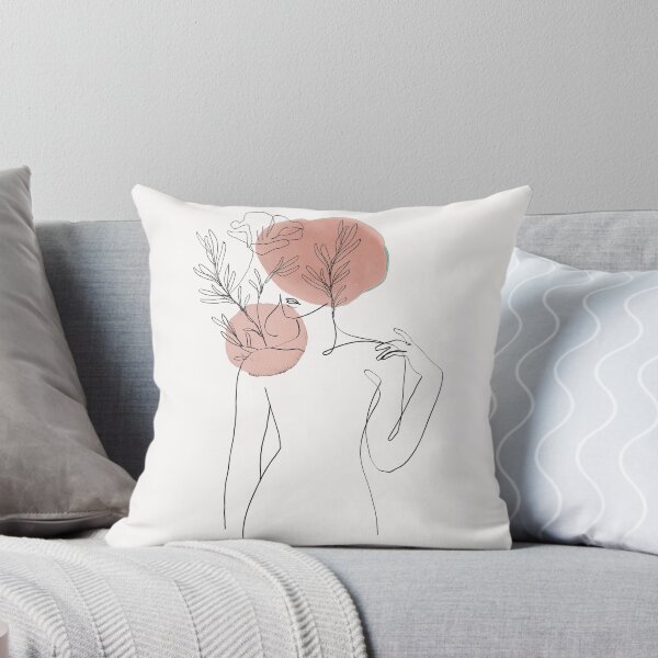 Item preview, woman’s body with flowers pastel  feminine line art  designed and sold by Imaddi.