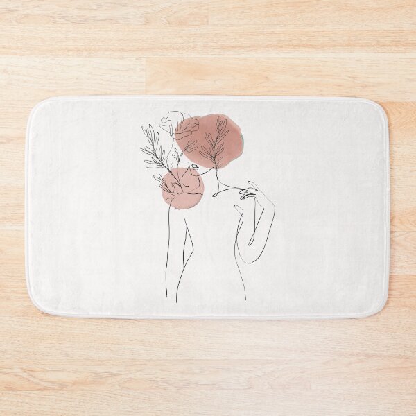 Item preview, woman’s body with flowers pastel  feminine line art  designed and sold by Imaddi.