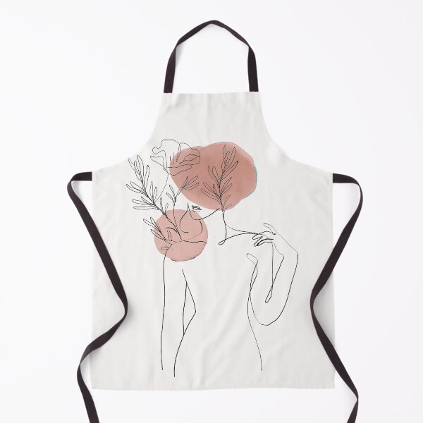 Item preview, woman’s body with flowers pastel feminine line art designed and sold by Imaddi.