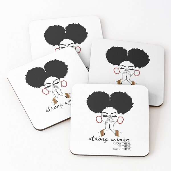 Item preview, AFRO STRONG WOMAN PRAYING WITH RED HOOP EARRINGS designed and sold by Yasminahj93.